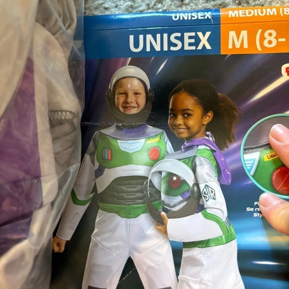 Childs Buzz Lightyear Deluxe Space Ranger Suit + Helmet Unisex Halloween Costume - Picture 5 of 5